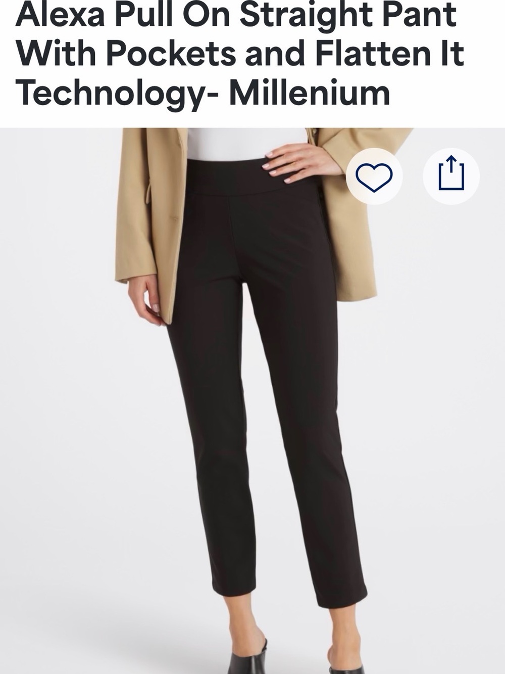 Tribal Straight Leg Precision Ponte Pull-On Pants in Black
